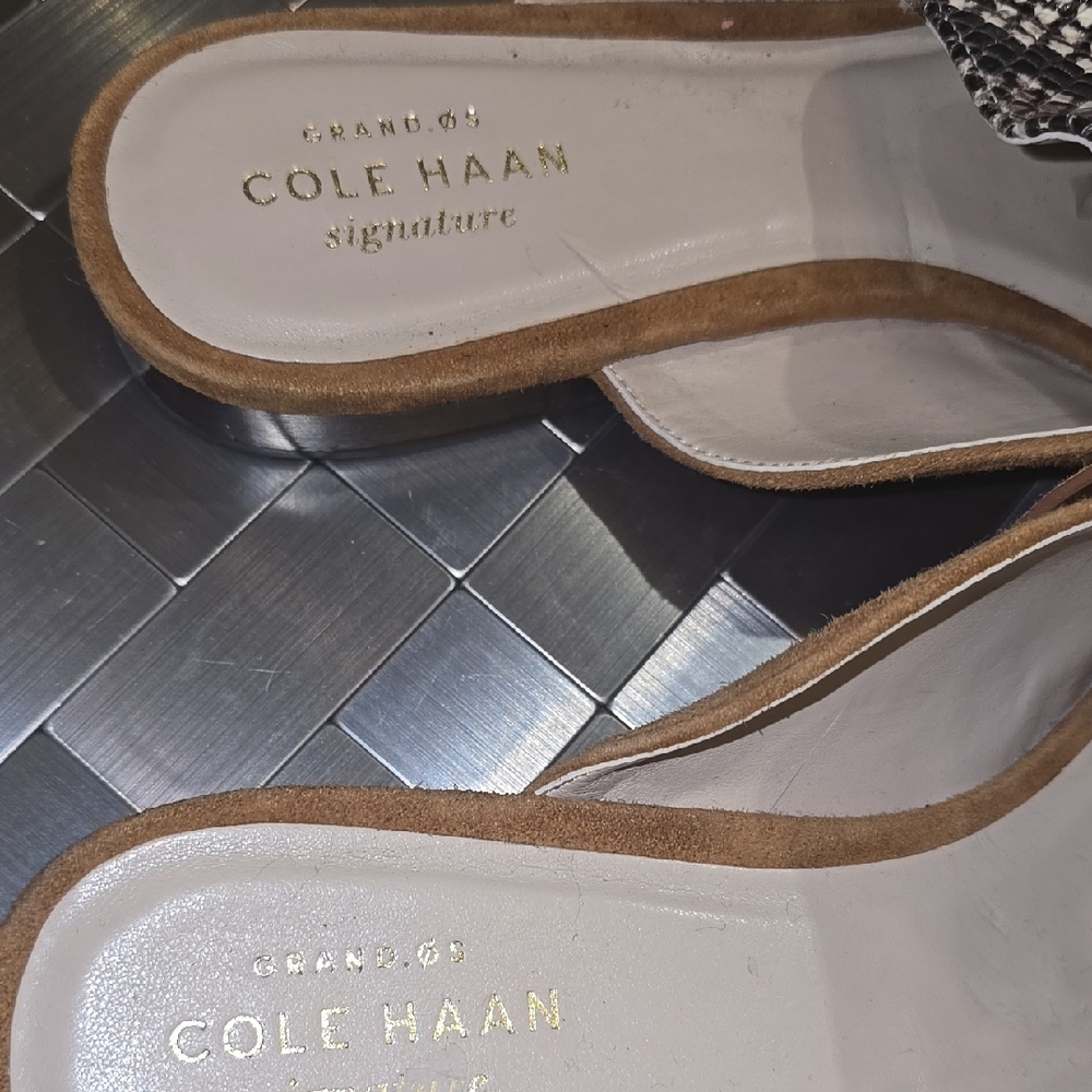 Cole Haan Brown and Snake Print Loafers - Picture 7 of 9